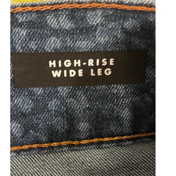 Curve Appeal Womens Size 4 Leopard Denim High Rise Wide Leg Jeans NWT - Picture 5 of 10